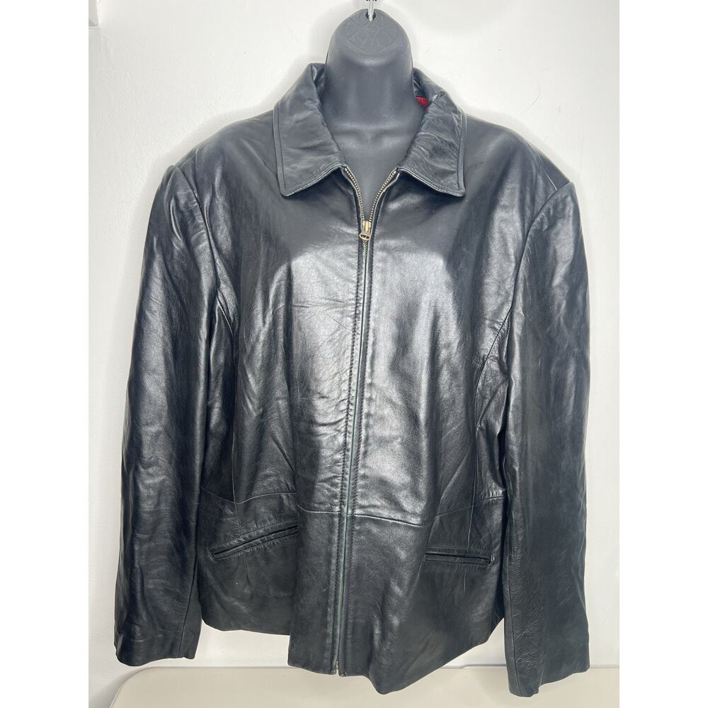 Preston & York Black Lined Leather Lamb Jacket Women’s Size XL